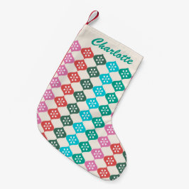 Meia De Natal Pequena Padrão Atômico Retro Mid Mod Personalizado Colorid