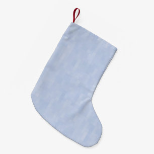 Meia De Natal Pequena Padrão azul claro -