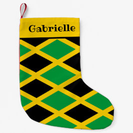 Meia De Natal Pequena Padrão de Bandeira Jamaicana