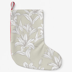 Meia De Natal Pequena Padrão de Flores 9