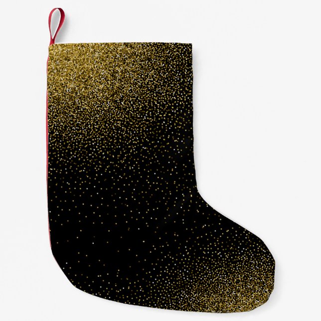 Meia De Natal Pequena Padrão de gradiente de brilho 4 (Frente)