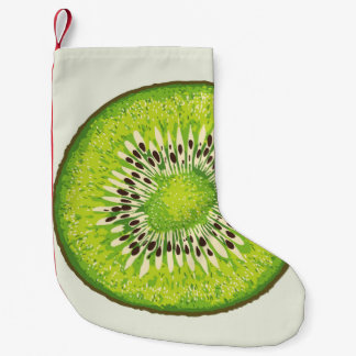 Meia De Natal Pequena Padrão de ilustração da Fatia de Kiwi