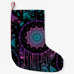 Meia De Natal Pequena Padrão de Lua Nativo Americano de Dreamcatcher