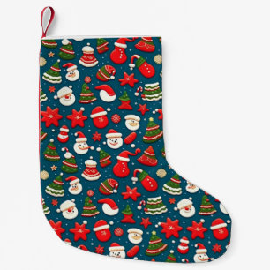 Meia De Natal Pequena Padrão de Natal 4 - Parada