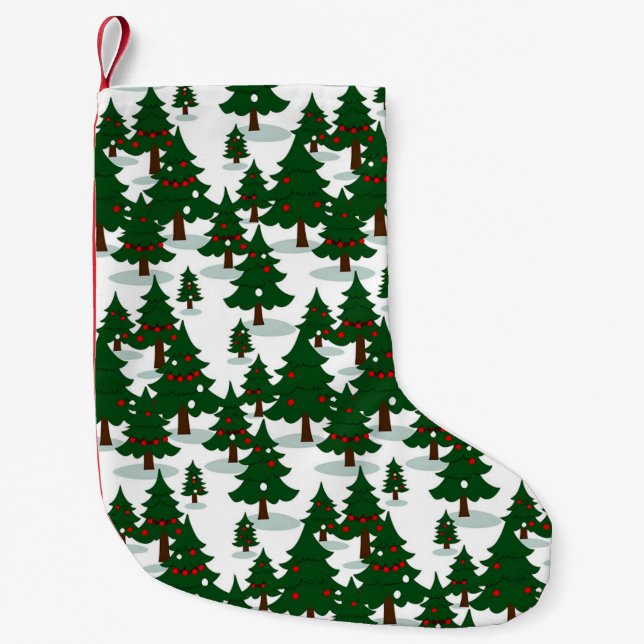 Meia De Natal Pequena Padrão de Natal 9 - Parada de Natal (Frente)