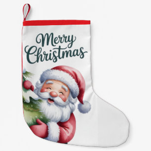 Meia De Natal Pequena Padrão de Natal Caneta