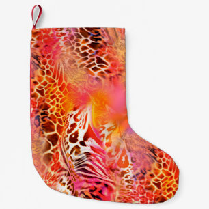 Meia De Natal Pequena padrão de pele leopardo leopardo leopardo,abstrato