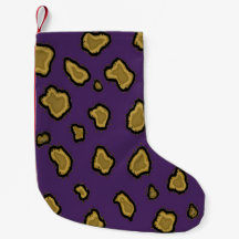 Padrão de Pelo de Leopardo Roxo e Dourado