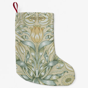 Meia De Natal Pequena Padrão de Romã Antigo William Morris Lírio