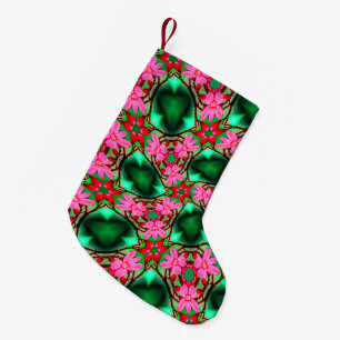 Meia De Natal Pequena Padrão de Rosa do deserto bonito