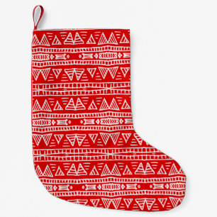 Meia De Natal Pequena Padrão de striptease tribal étnico