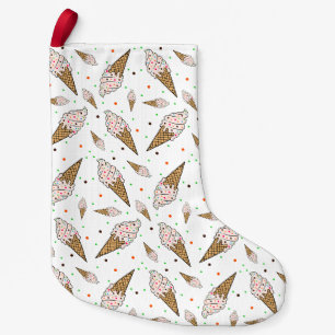 Meia De Natal Pequena padrão do sorvete