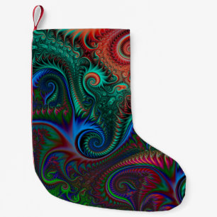 Meia De Natal Pequena Padrão Espiral Colorido abstrato