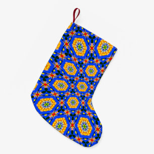Meia De Natal Pequena Padrão estético floral