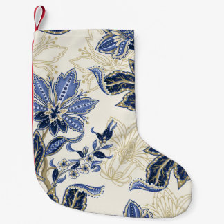 Meia De Natal Pequena Padrão étnico uniforme com ornamento indiano. Vint