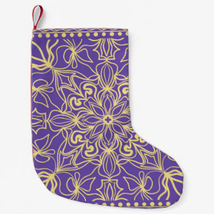 Meia De Natal Pequena padrão floral de abstrato. geometria, design de ma