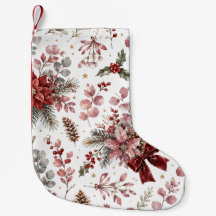 Padrão Floral de Natal Vintage Elegante