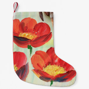 Meia De Natal Pequena Padrão floral na forma de abstração. Projetado