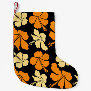 Meia De Natal Pequena Padrão floral natural tropical havaiano sem costur