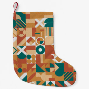 Meia De Natal Pequena padrão geométrico de abstrato. Números multicolore