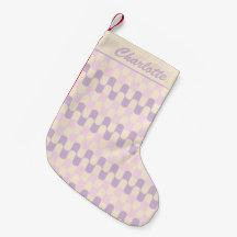 Padrão Geométrico Retro Roxo Pastel Nome Personali