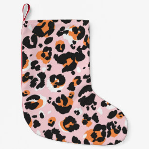 Meia De Natal Pequena Padrão leopardo sem problemas. Textura clássica