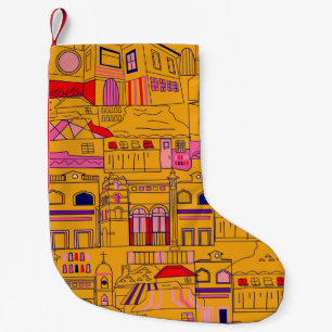 Meia De Natal Pequena Padrão mexicano sem costura design. Textil de dec