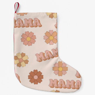 Meia De Natal Pequena Padrão perfeito da mãe Hippie. Fundo de Groovy. M