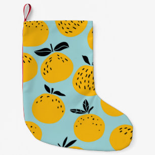 Meia De Natal Pequena Padrão perfeito de frutas de laranjas
