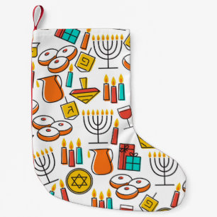 Meia De Natal Pequena Padrão perfeito de Hanukkah. Jewish Holiday Hanukk