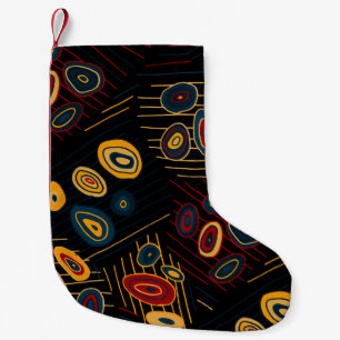 Meia De Natal Pequena Padrão sem costura com rabiscos abstrato modernos.