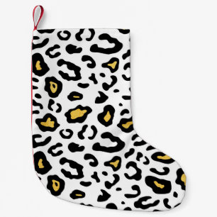 Meia De Natal Pequena Padrão sem costura da pele leopardo