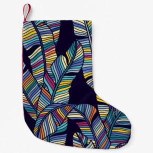 Meia De Natal Pequena Padrão sem costura de palmeiras tropicais