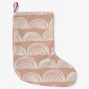 Meia De Natal Pequena Padrão sem costura desenhado à mão de abstrato.