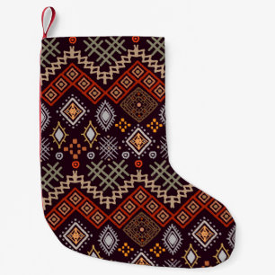 Meia De Natal Pequena Padrão sem descontinuidades de arte tribal
