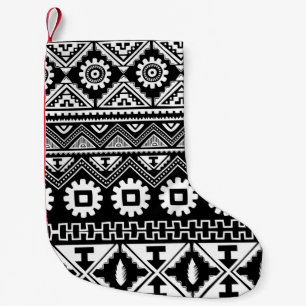 Meia De Natal Pequena Padrão tribal contínuo