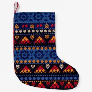 Meia De Natal Pequena Padrão tribal perfeito.