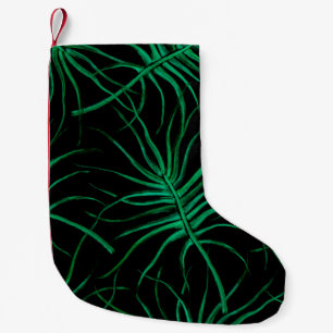 Meia De Natal Pequena Padrão tropical de aquarela sem costura. Soma mode