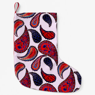 Meia De Natal Pequena Padrão uniforme criativo com paisley desenhado à m