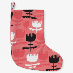 Meia De Natal Pequena padrão uniforme das flores de abstrato tulipa