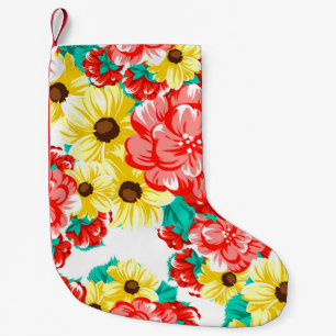 Meia De Natal Pequena padrão uniforme de abstrato elegância com bac flor