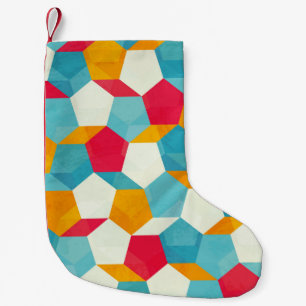 Meia De Natal Pequena padrão uniforme de mosaico colorido