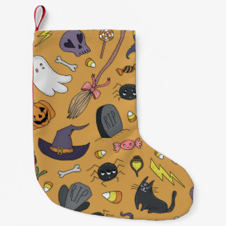 Meia De Natal Pequena Padrões sem costura, desenhados à mão, com uma mão