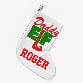 Meia De Natal Pequena Pai Elf