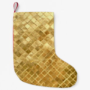 Meia De Natal Pequena Painel de verificação do Ouro de falha