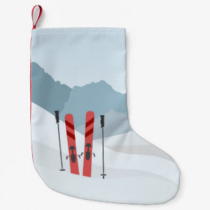 Meia De Natal Pequena Paisagem de inverno