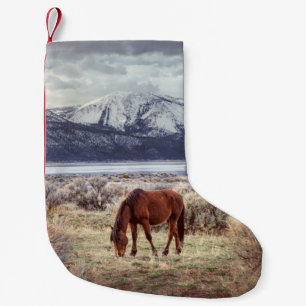 Meia De Natal Pequena Paisagem de inverno de Nevada.
