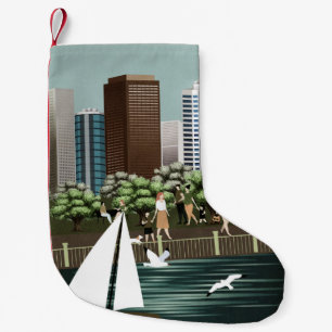 Meia De Natal Pequena Paisagem urbana