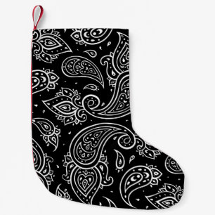 Meia De Natal Pequena Paisley elegance: padrão étnico uniforme.