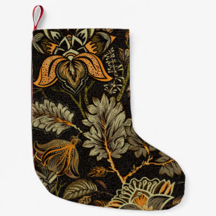 Meia De Natal Pequena Paisley floral indiano, padrão étnico uniforme.
